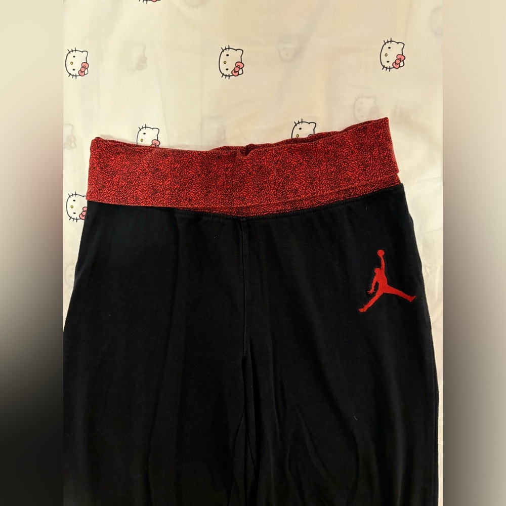 Y2K red Jordan fold over leggings